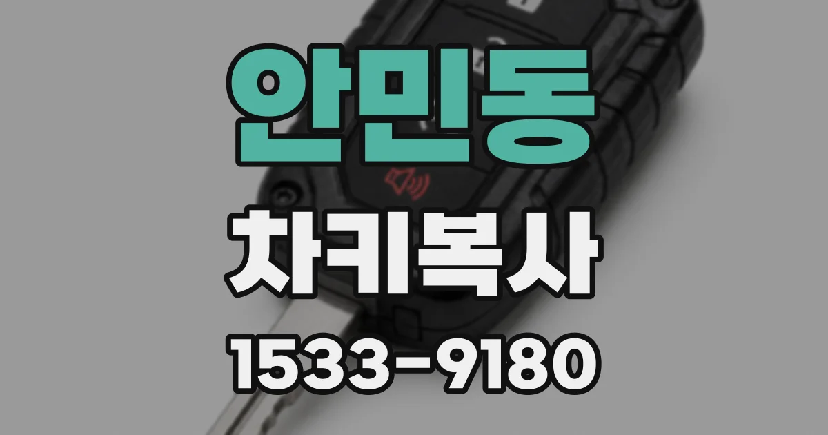 안민동 차키복사
