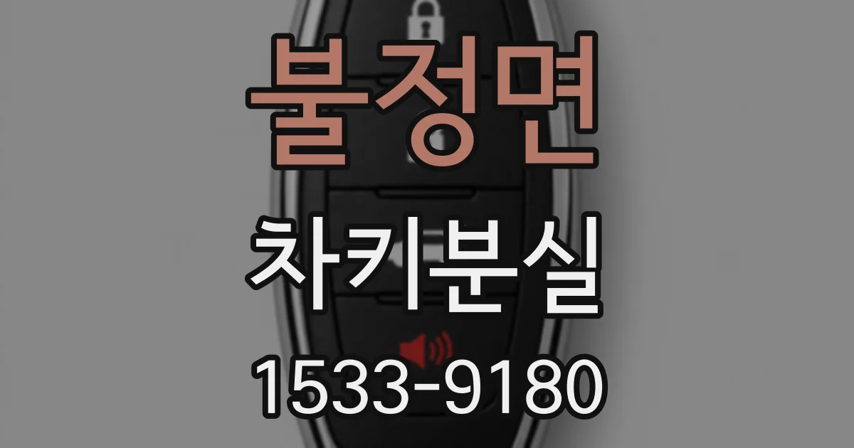불정면 차키분실