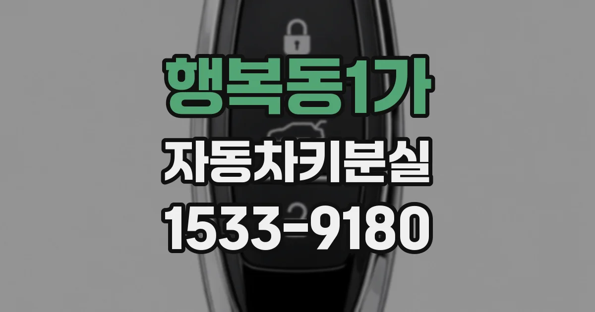 행복동1가 자동차키분실