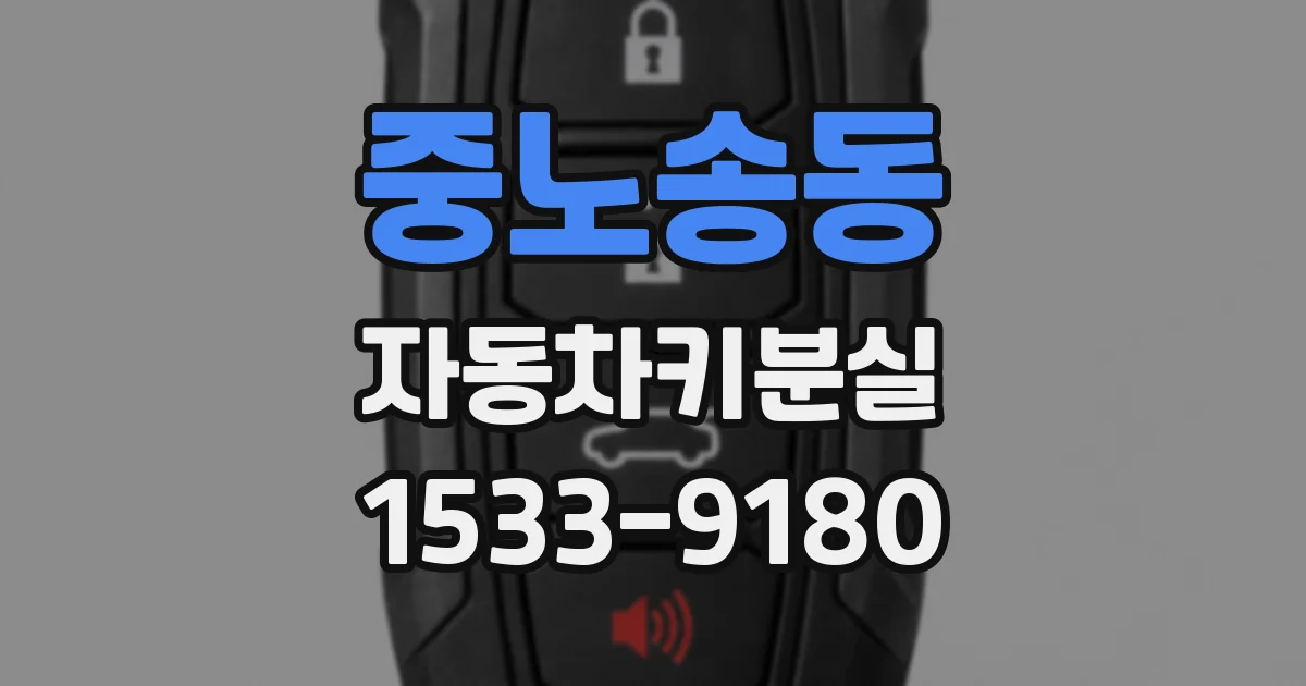 중노송동 자동차키분실