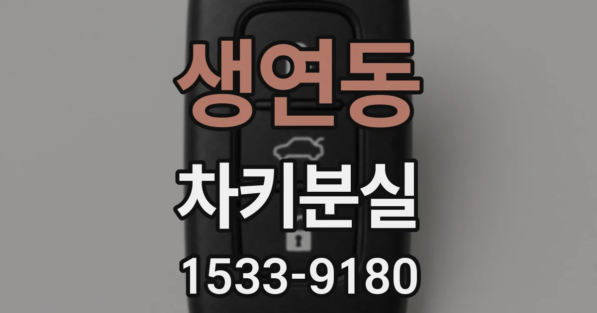 생연동 차키분실