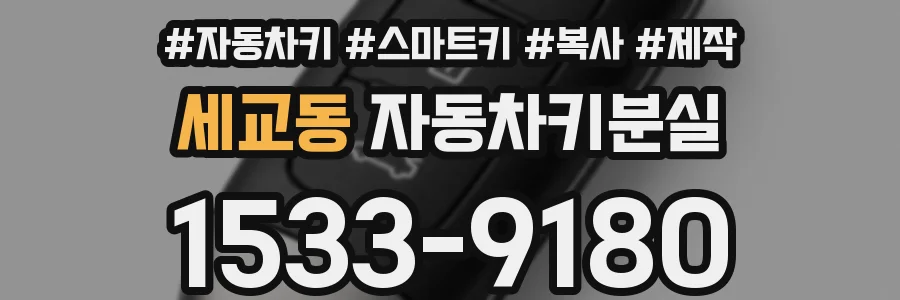 세교동 자동차키분실