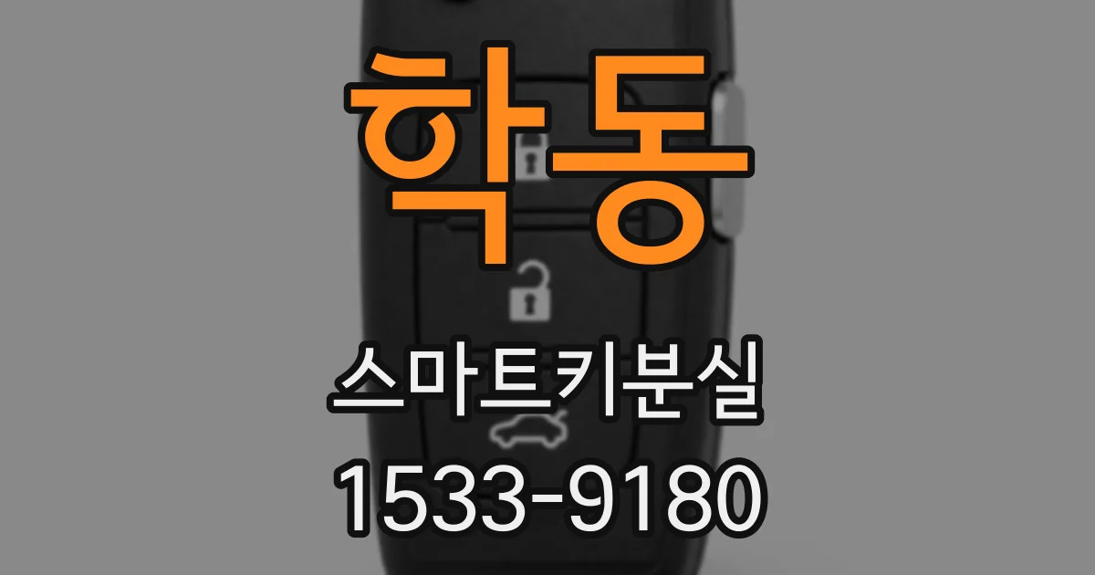 학동 스마트키분실
