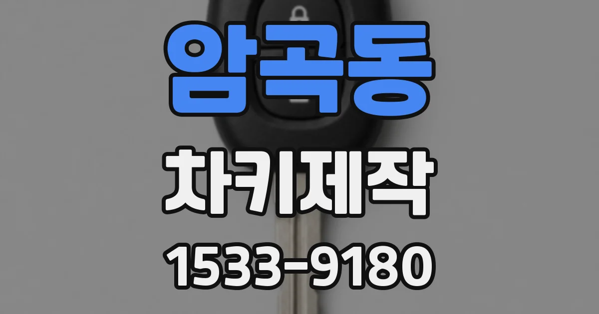 암곡동 차키제작