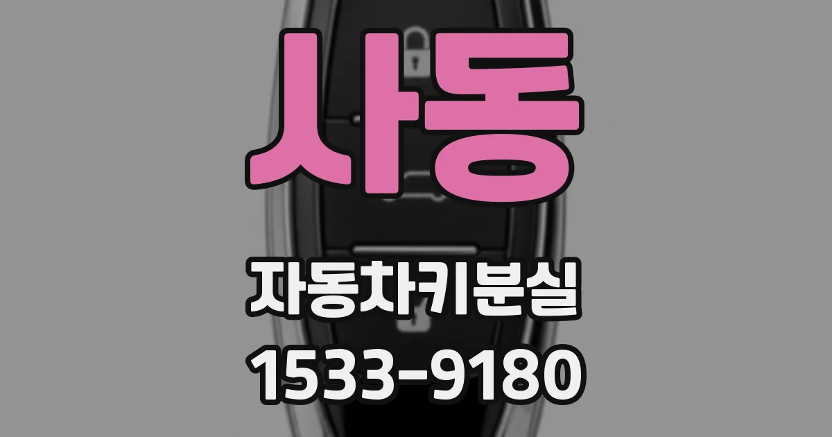사동 자동차키분실