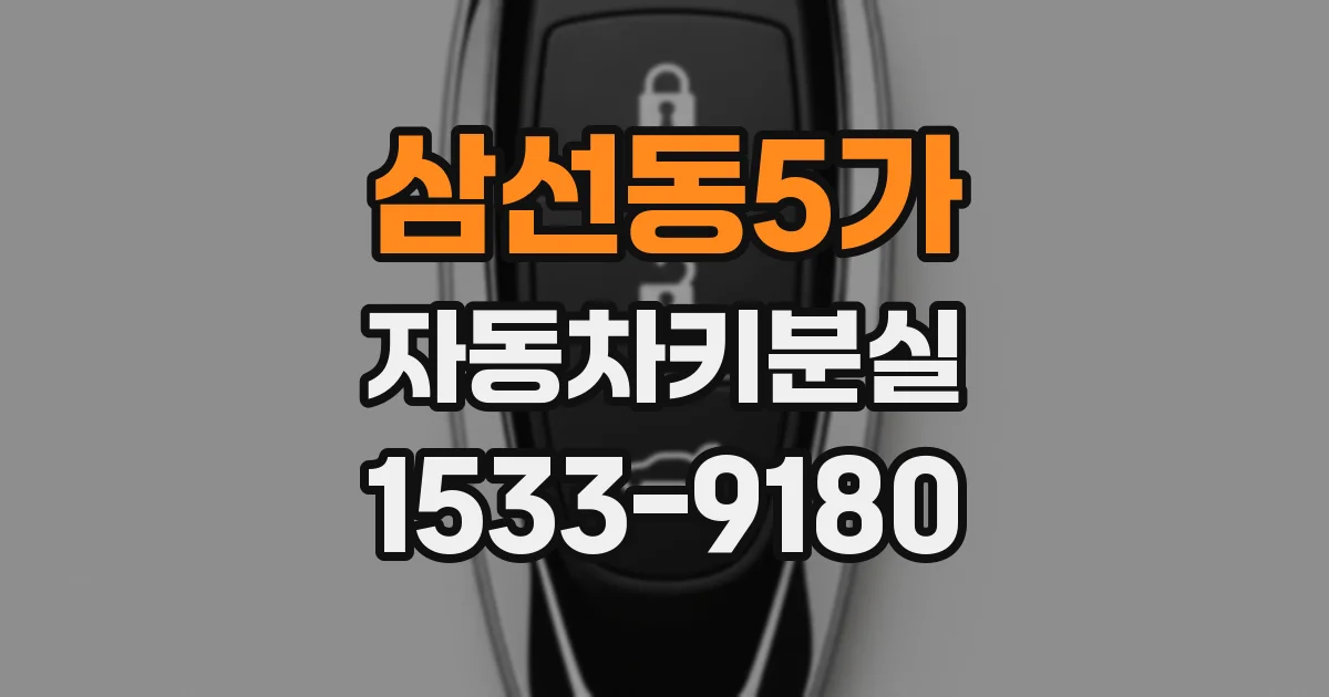 삼선동5가 자동차키분실