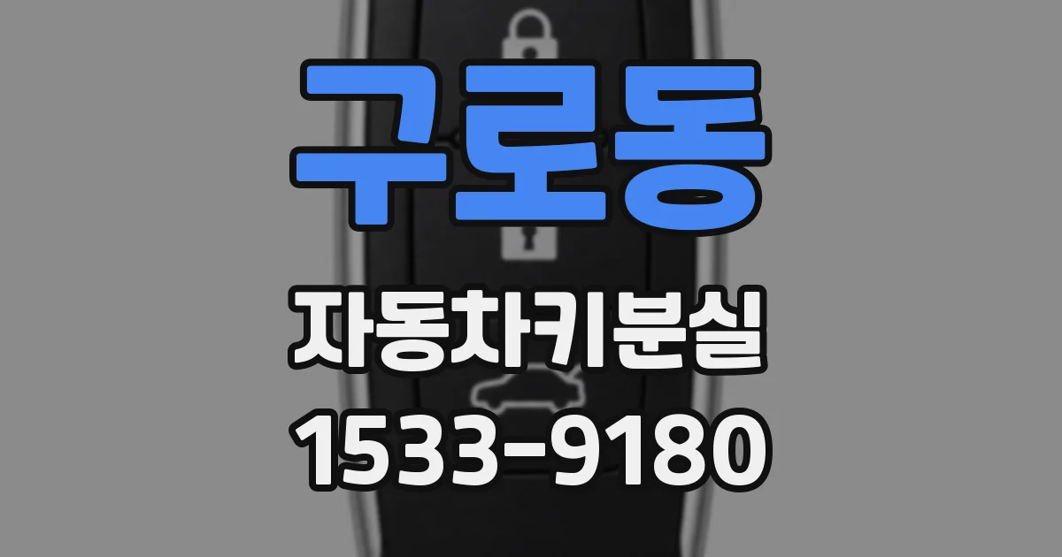 구로동 자동차키분실