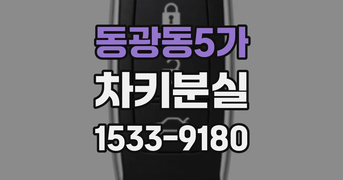 동광동5가 차키분실
