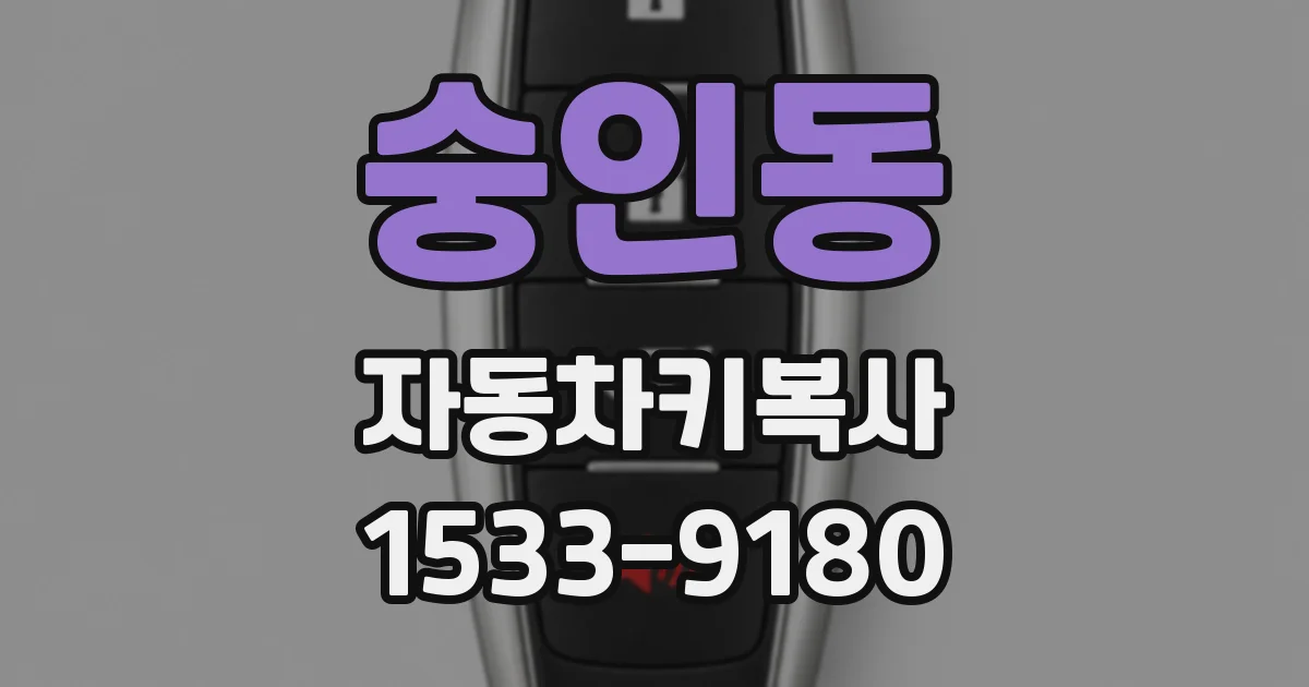 숭인동 자동차키복사