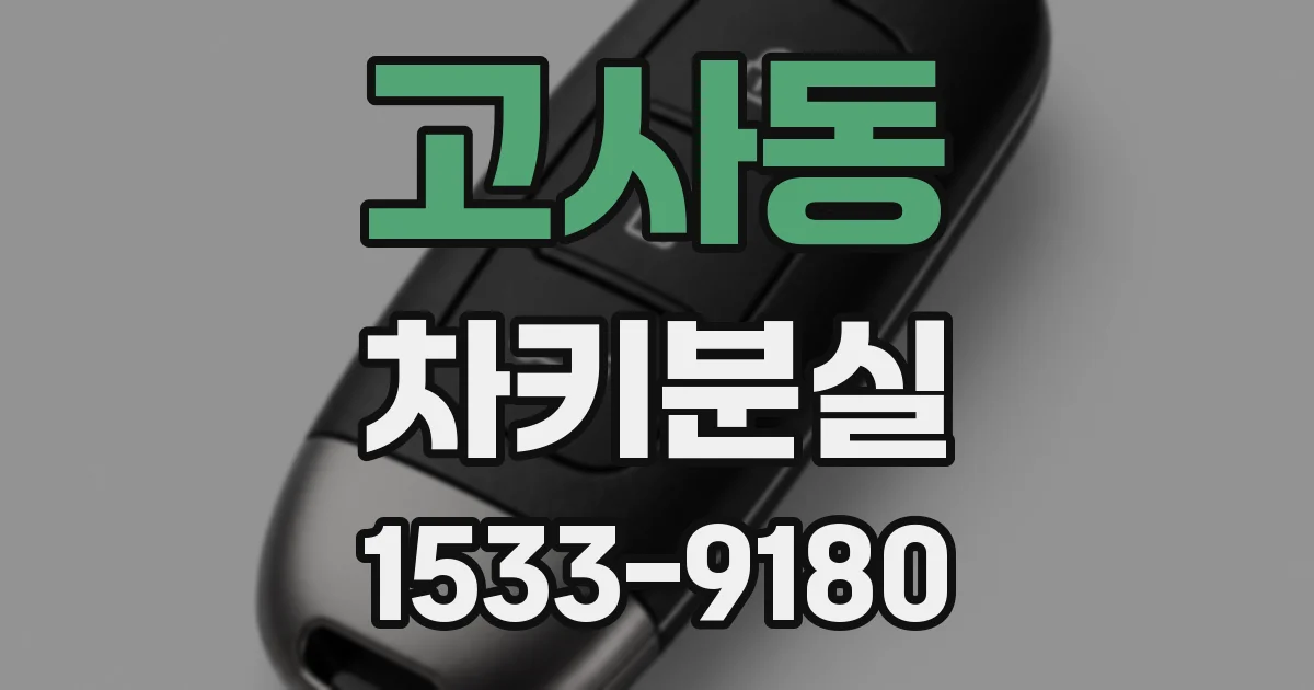 고사동 차키분실