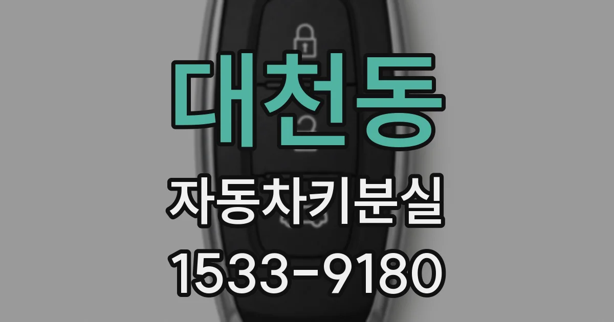 대천동 자동차키분실