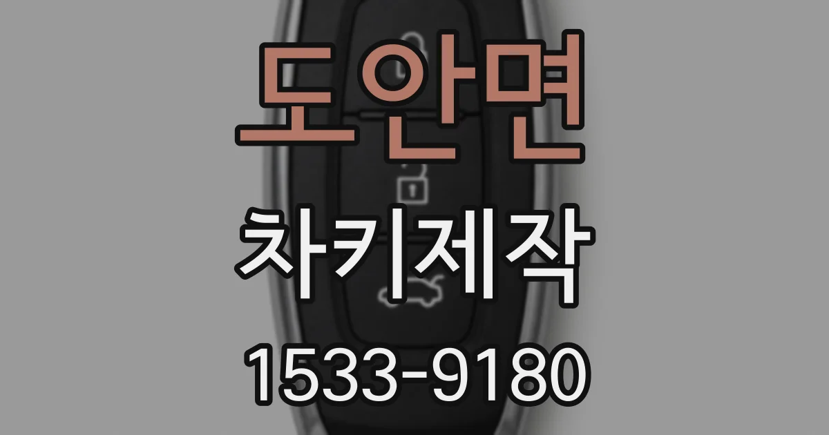 도안면 차키제작