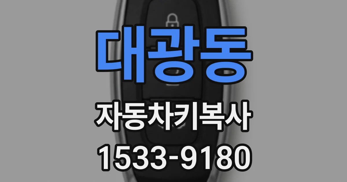 대광동 자동차키복사