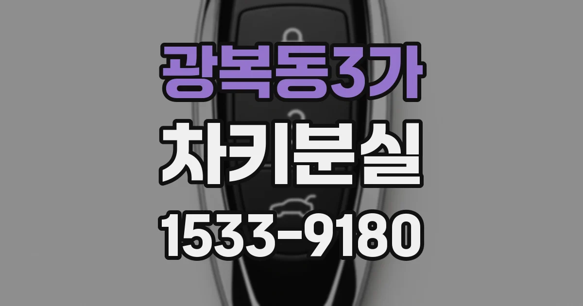 광복동3가 차키분실