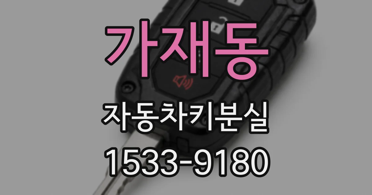 가재동 자동차키분실