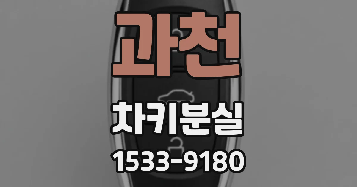 과천 차키분실