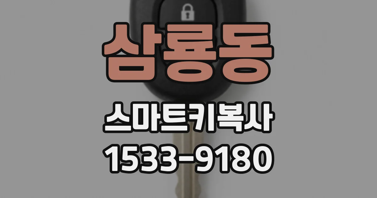 삼룡동 스마트키복사