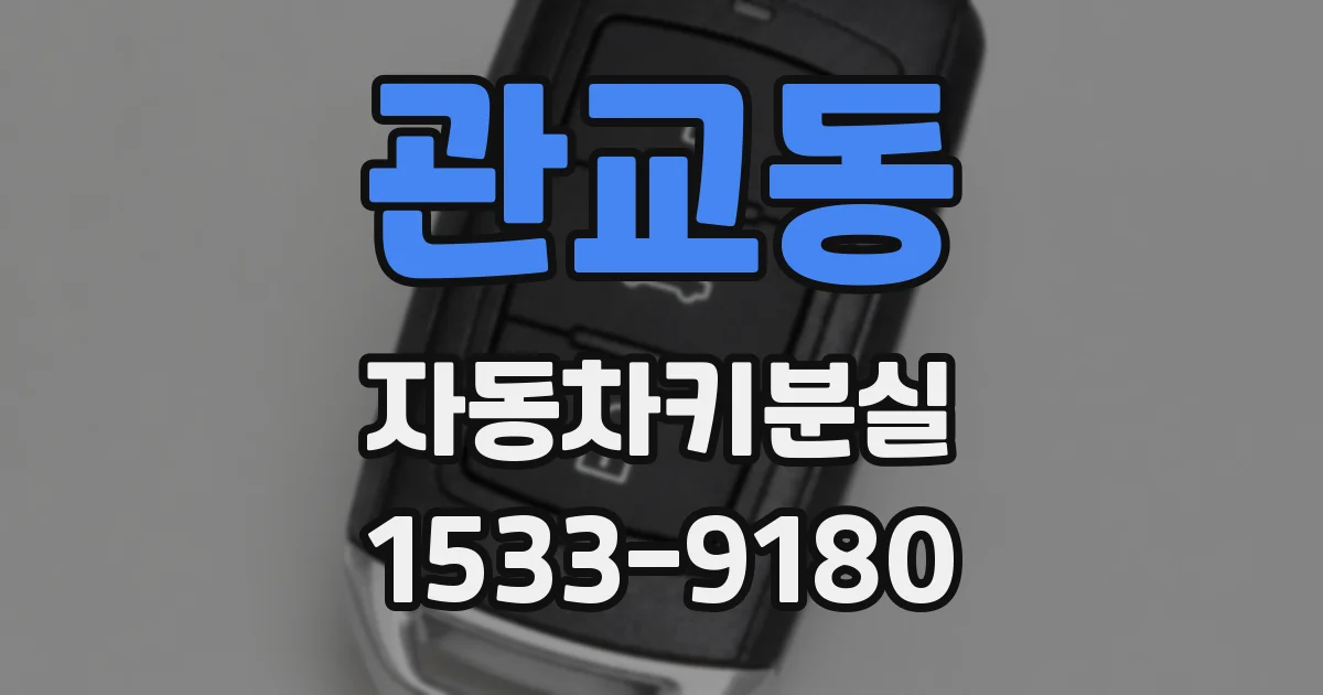 관교동 자동차키분실