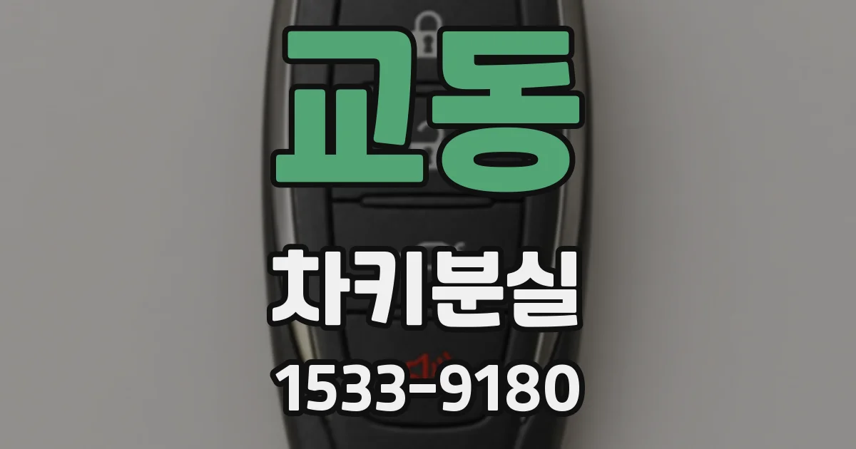 교동 차키분실