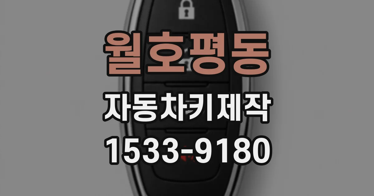 월호평동 자동차키제작
