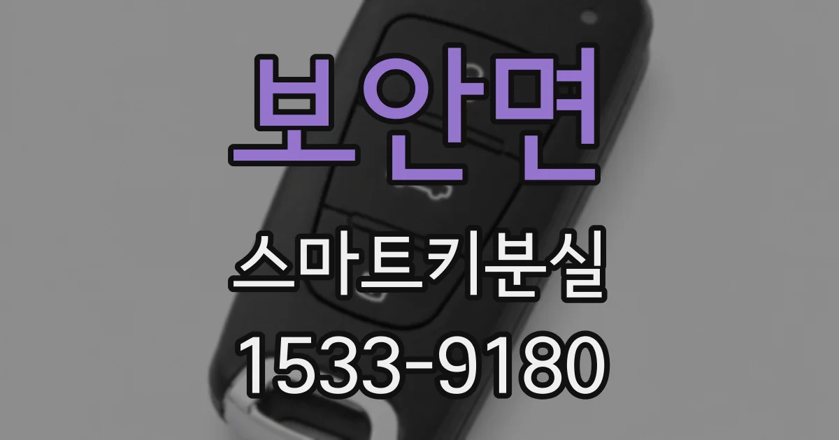 보안면 스마트키분실