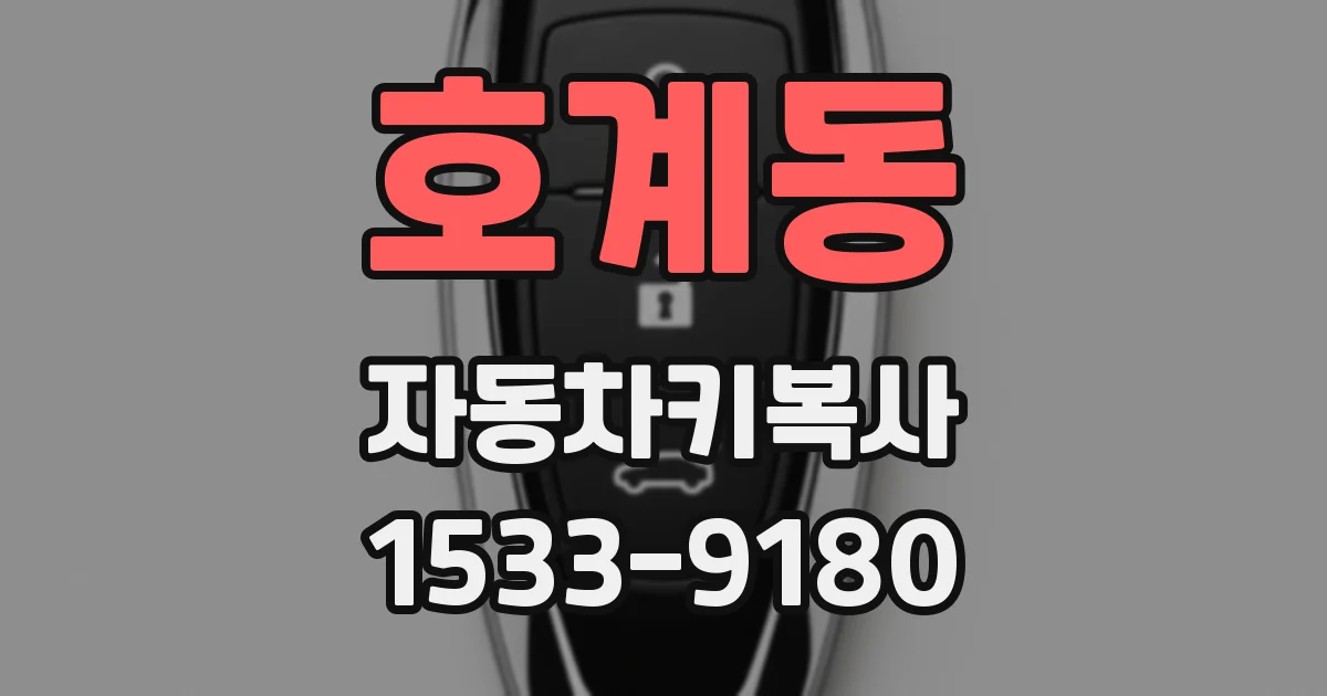 호계동 자동차키복사
