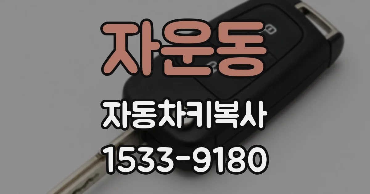 자운동 자동차키복사