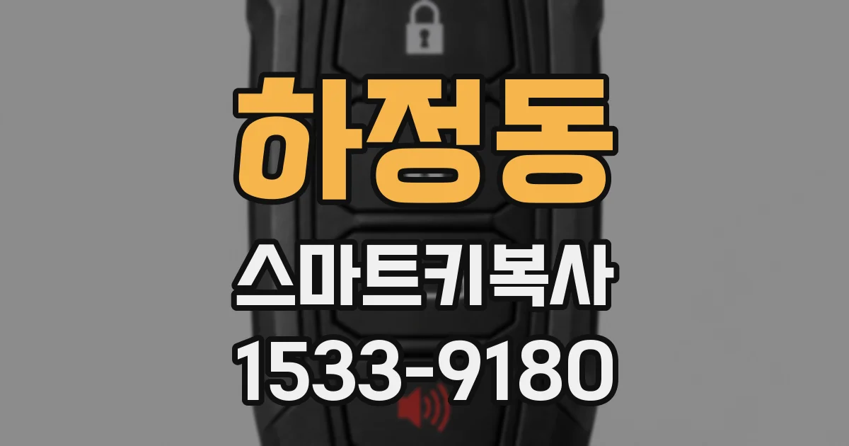 하정동 스마트키복사