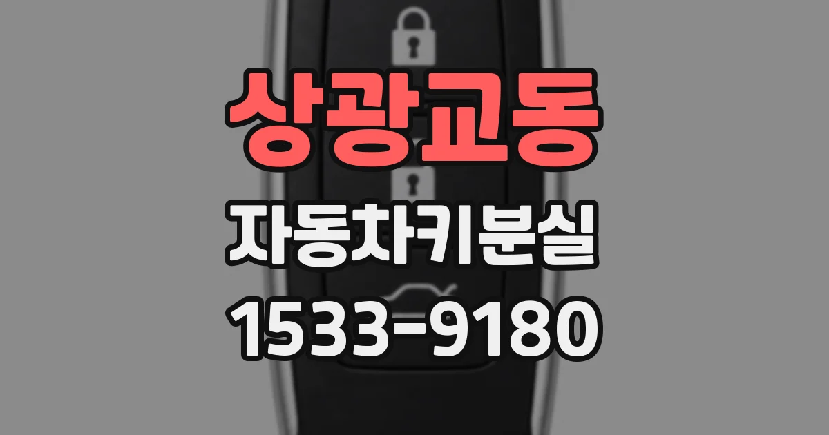 상광교동 자동차키분실