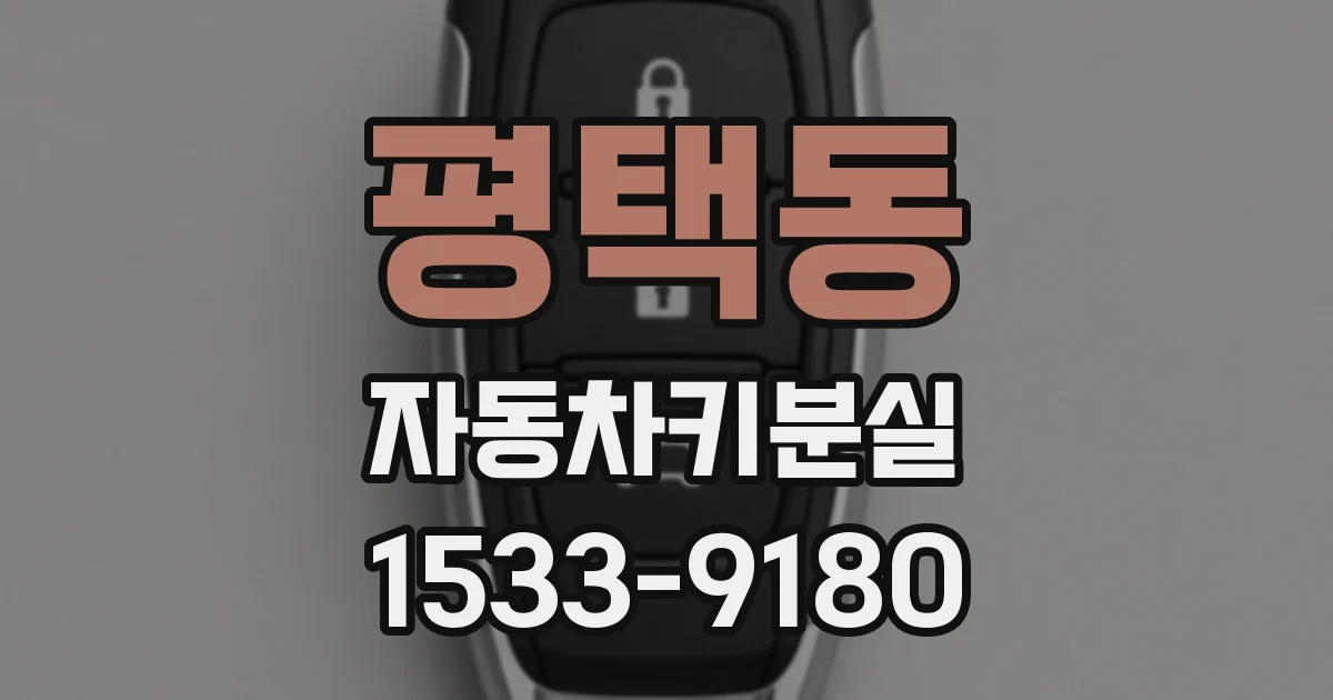평택동 자동차키분실