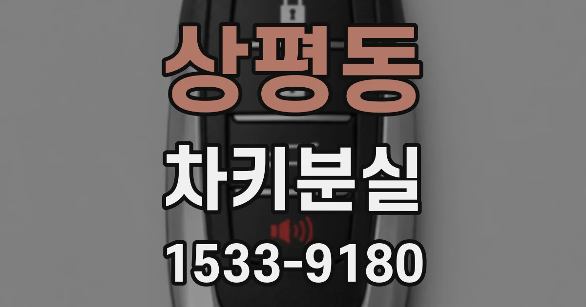 상평동 차키분실