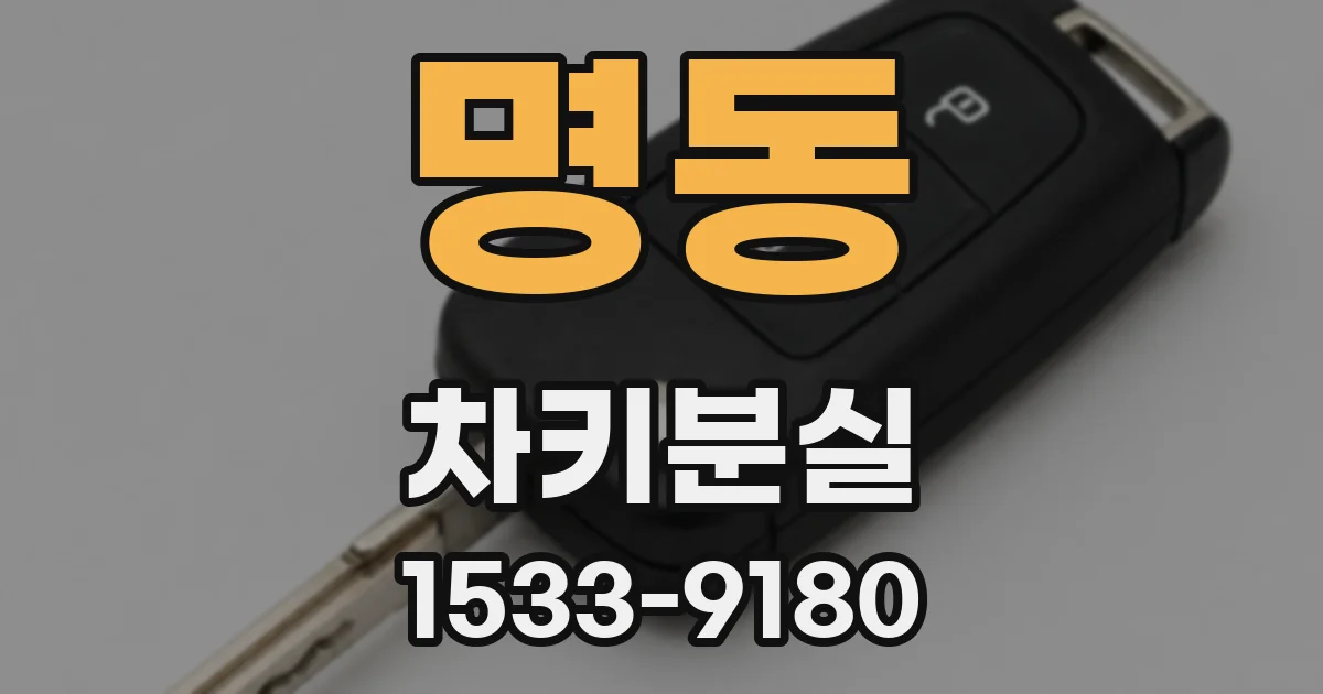 명동 차키분실