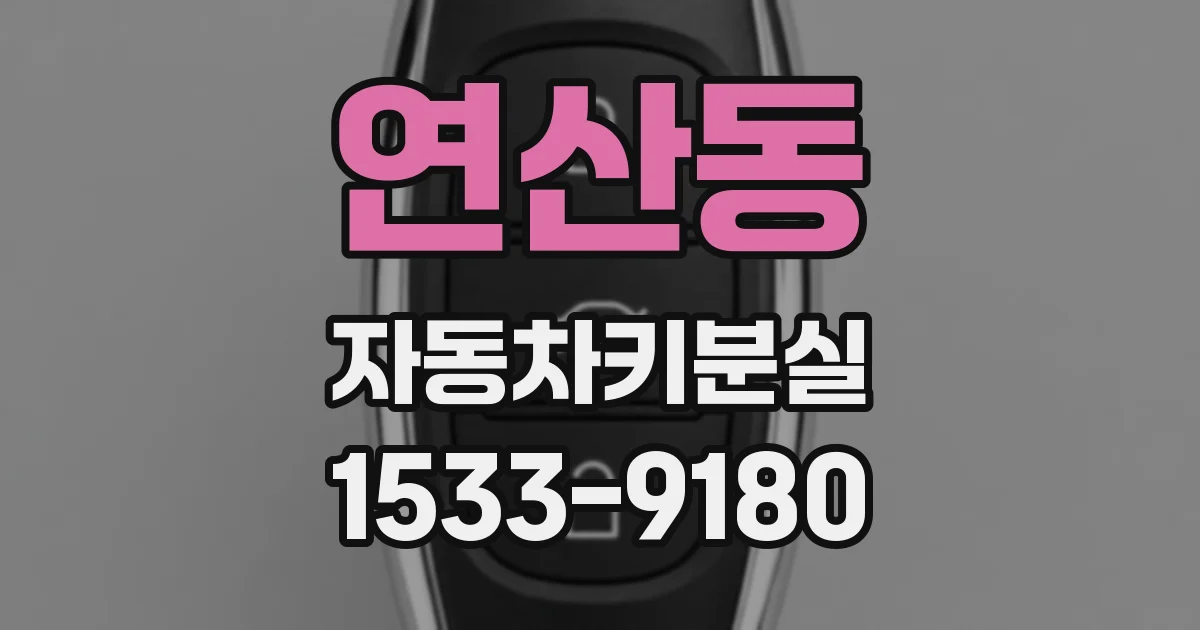 연산동 자동차키분실
