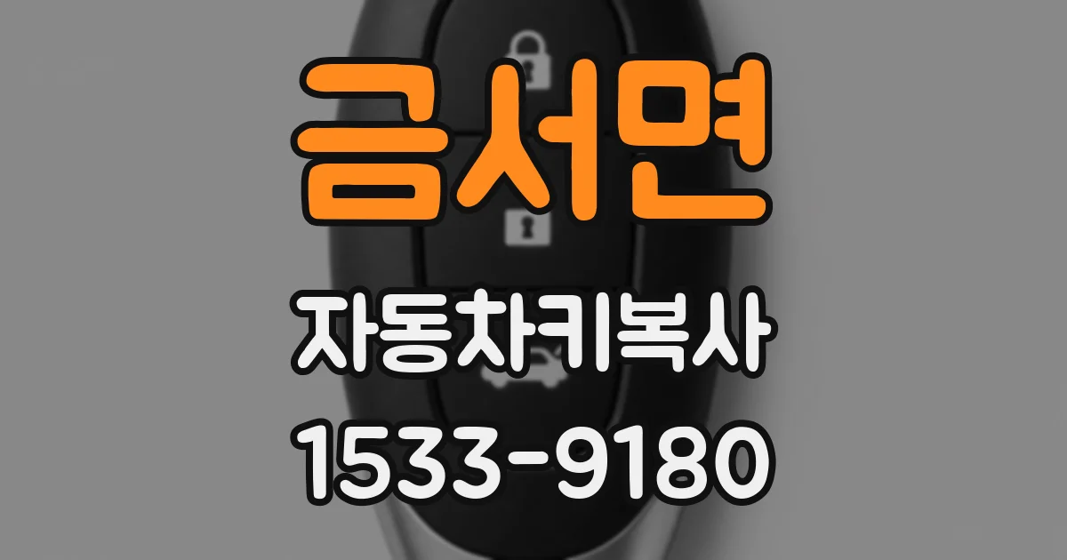금서면 자동차키복사