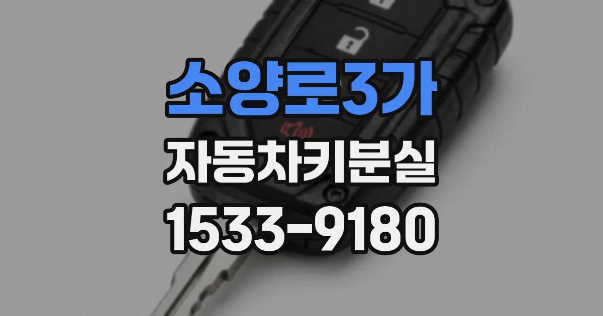 소양로3가 자동차키분실