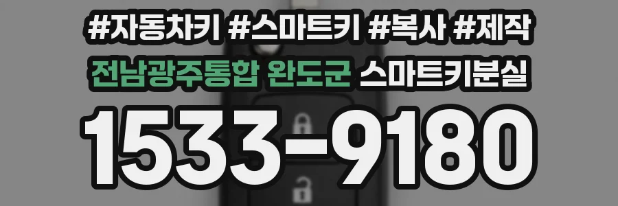 전남광주통합 완도군 스마트키분실