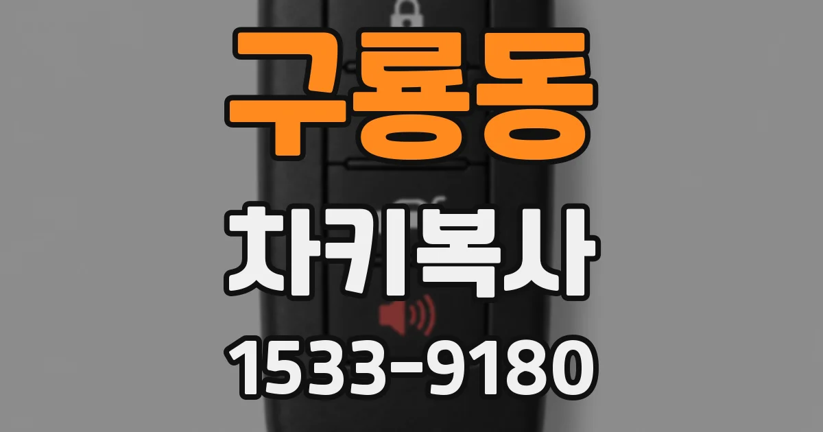 구룡동 차키복사