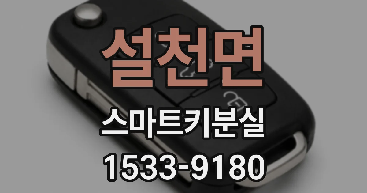 설천면 스마트키분실