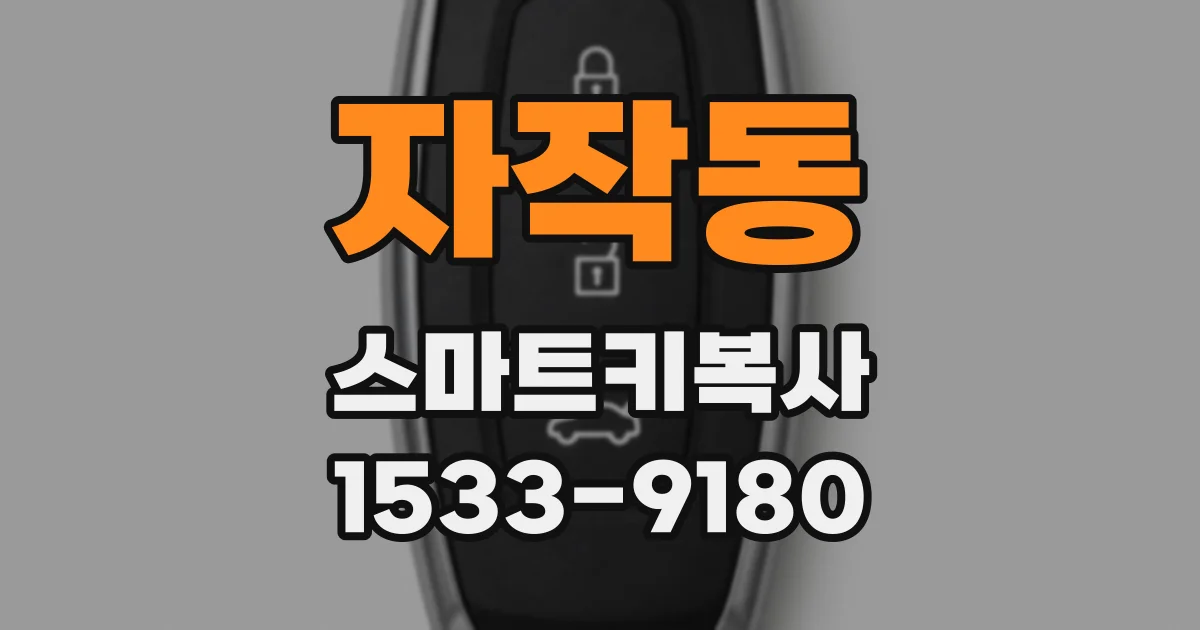 자작동 스마트키복사