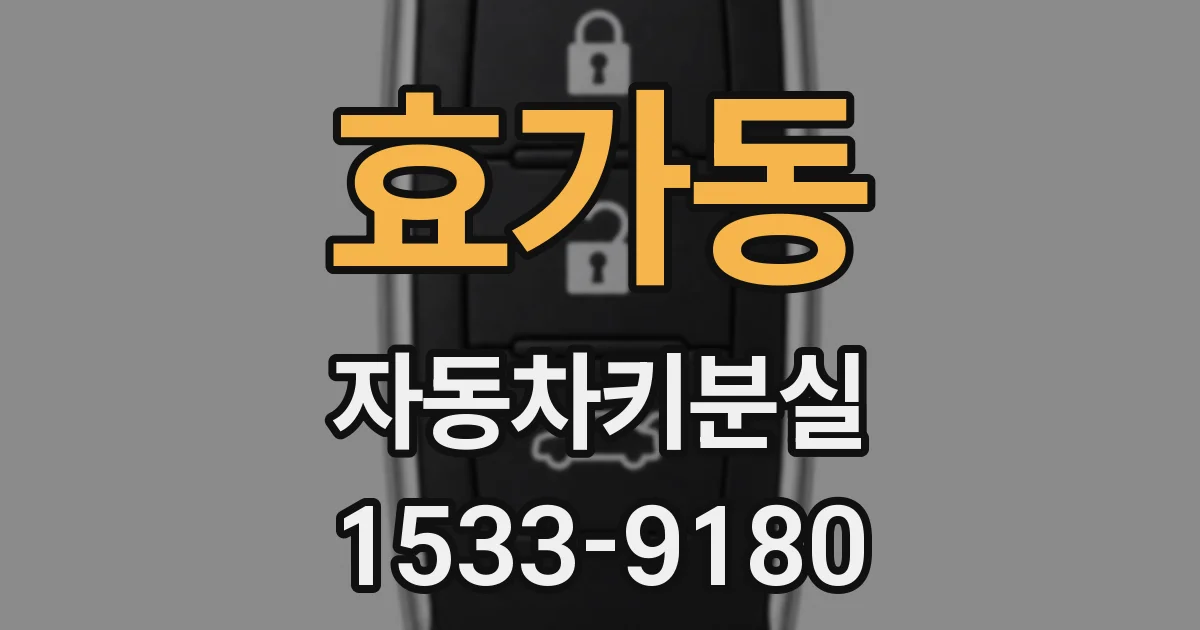 효가동 자동차키분실