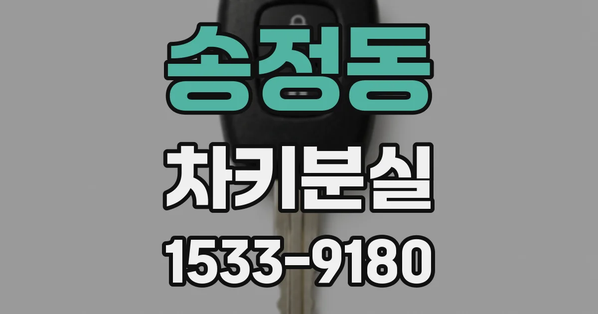 송정동 차키분실