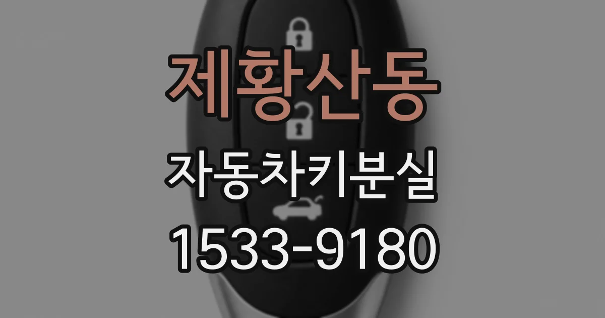 제황산동 자동차키분실