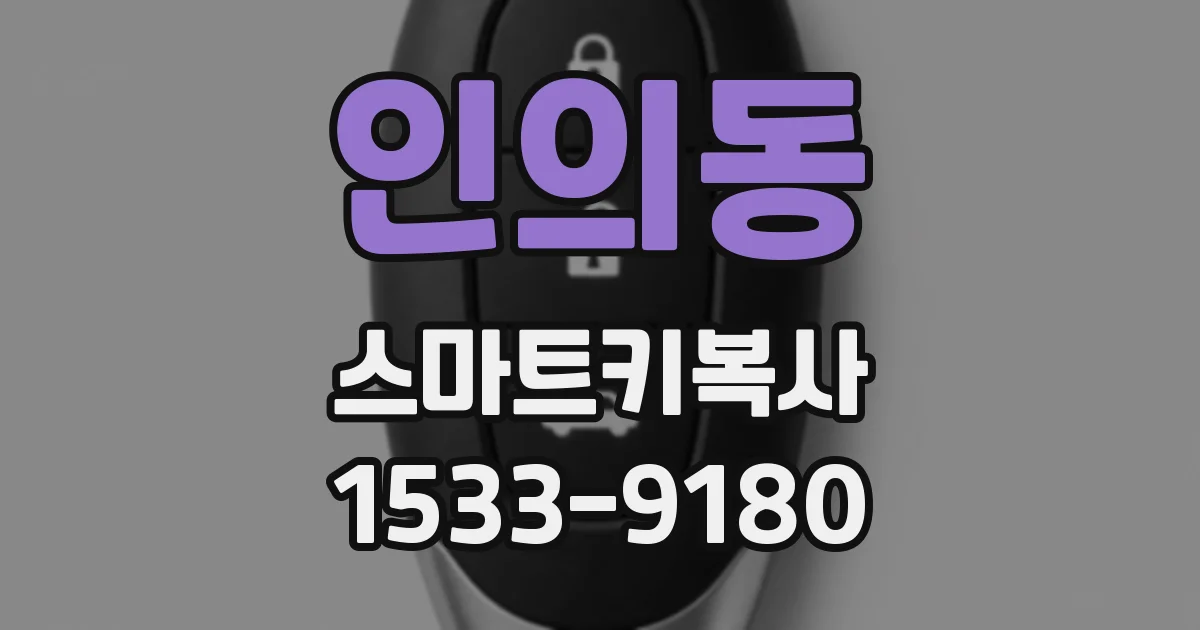인의동 스마트키복사