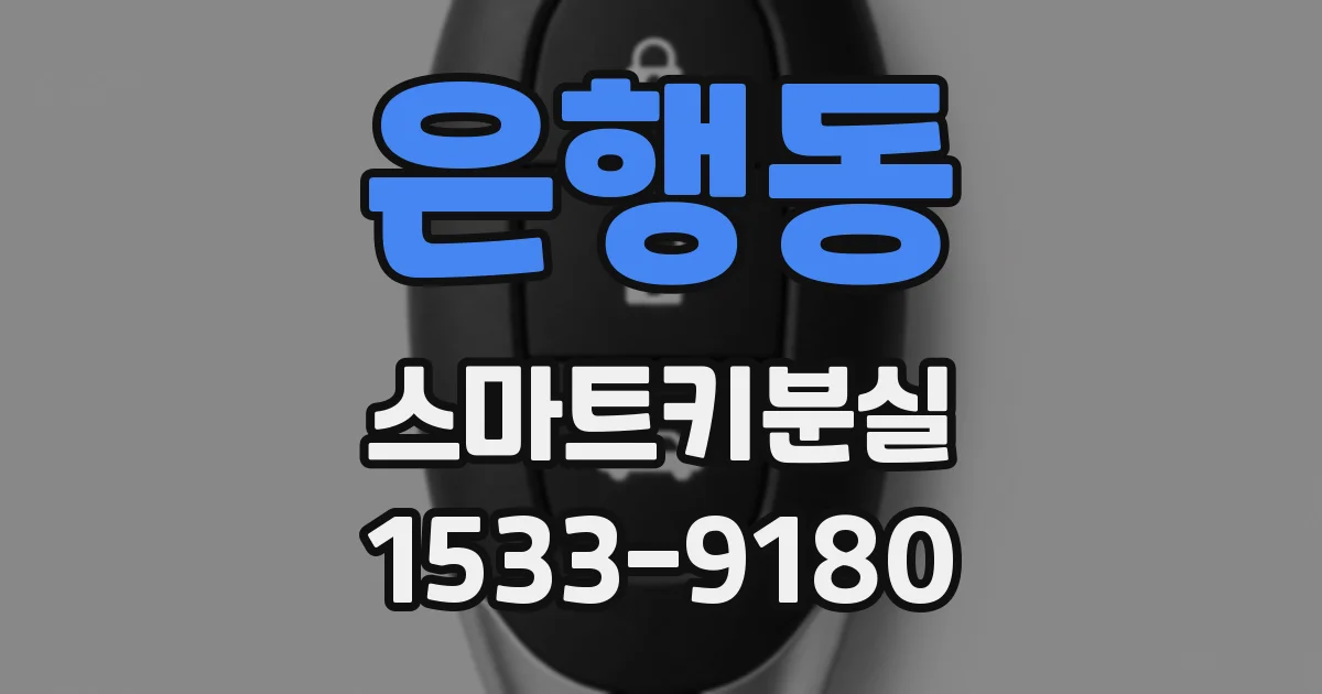 은행동 스마트키분실