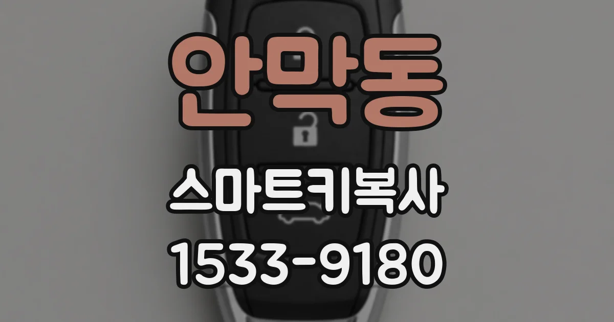 안막동 스마트키복사