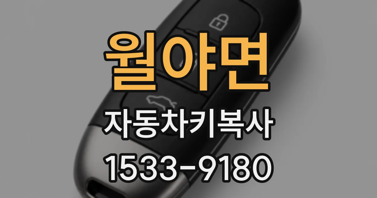 월야면 자동차키복사