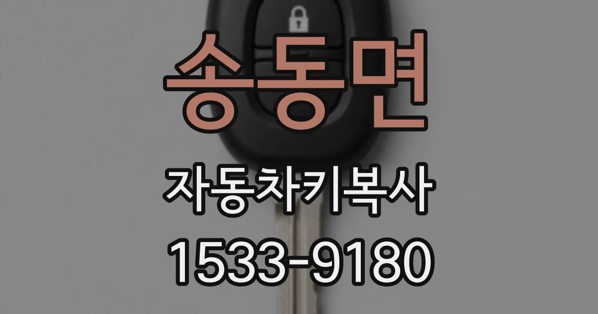 송동면 자동차키복사