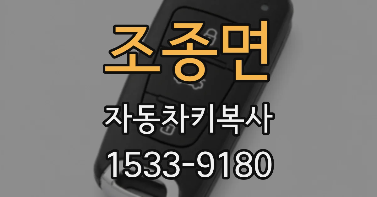 조종면 자동차키복사