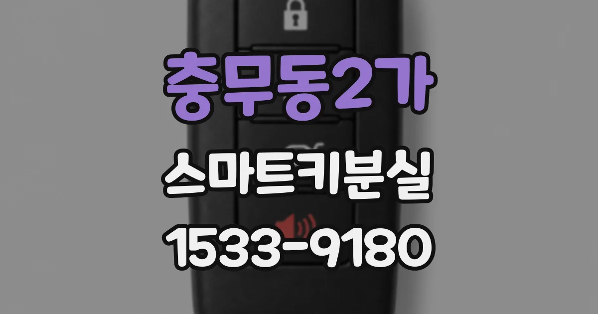충무동2가 스마트키분실