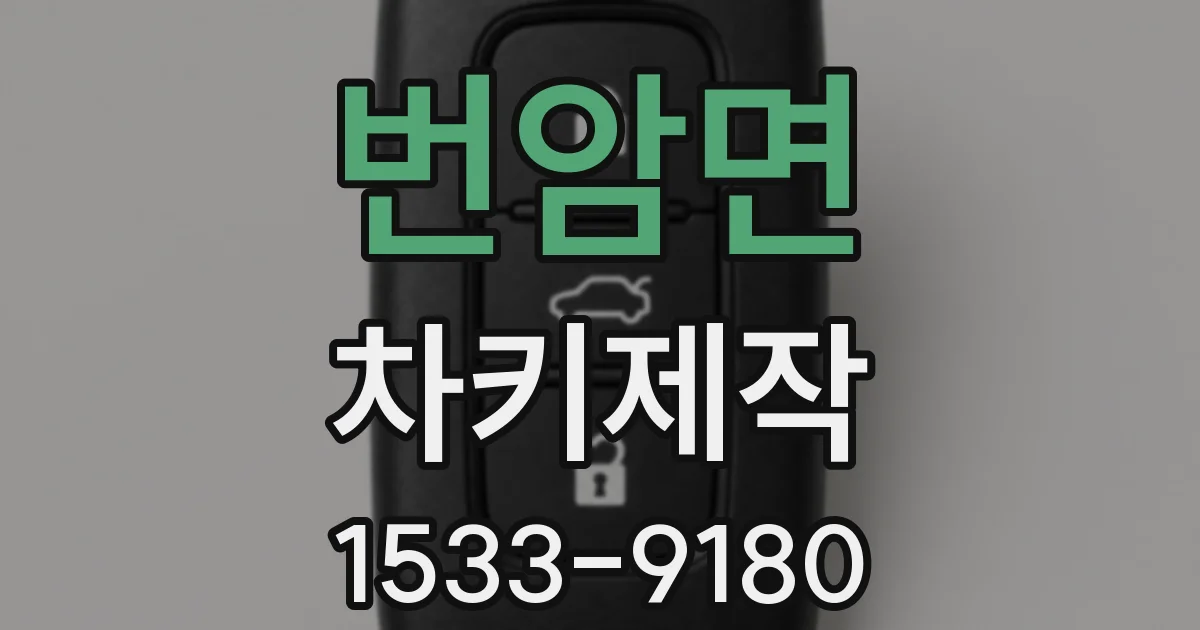 번암면 차키제작